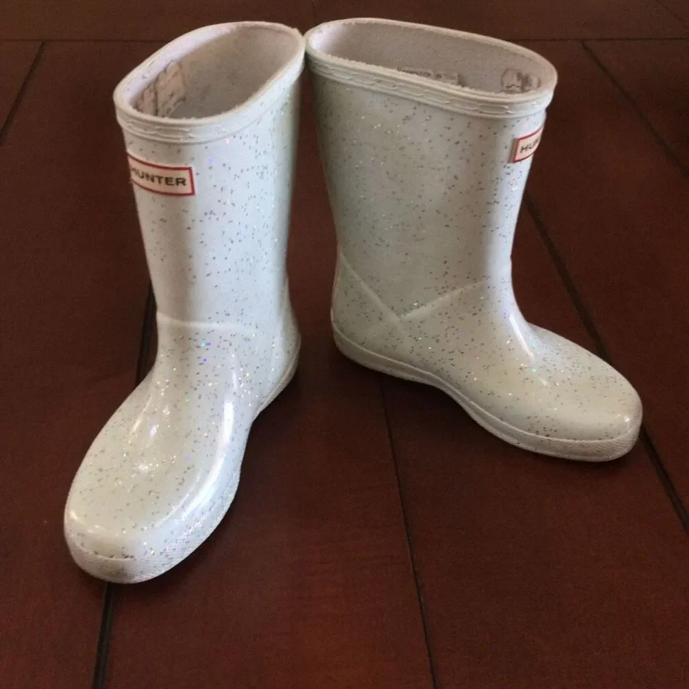 Hunter kids glitter boots size 12